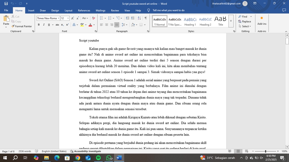 Jasa penulis artikel dan konten freelance Indonesia, contoh script untuk jasa penulis artikel.