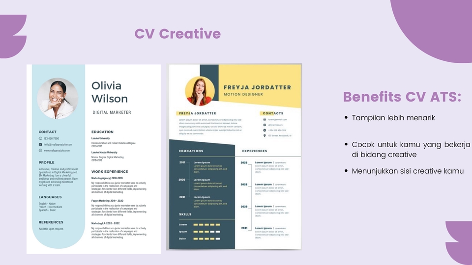 Portfolio & Resume - Pembuatan CV ATS Friendly dijamin tembus company website sudah terbukti - 3