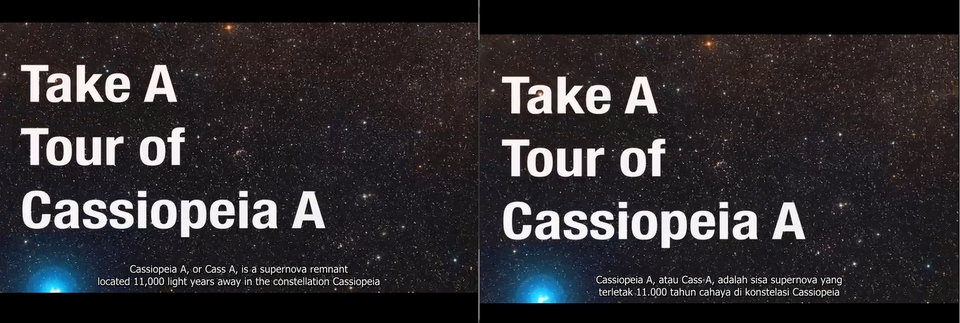 Jasa Pembuatan Subtitle Video: Temukan video dengan subtitle di Cassiopeia A