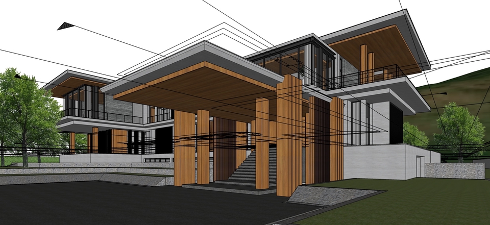 รับทำโมเดลบ้าน 3d  โมเดลบ้าน 3d  ออกแบบ 3 มิติ 3d model