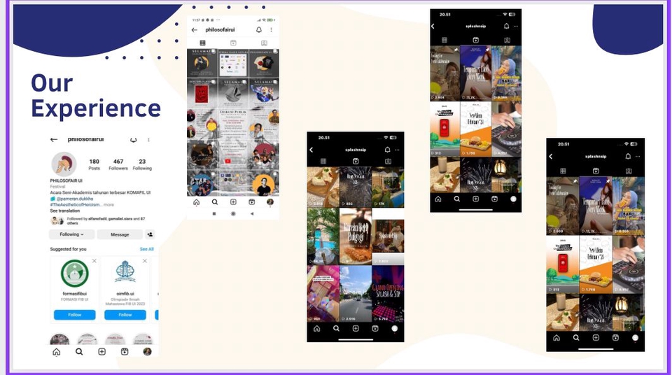 Jasa digital marketing: Promosi konten di Instagram dan Facebook untuk meningkatkan visibilitas dan brand awareness.