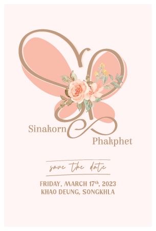 ออกแบบการ์ดแต่งงานการ์ดเชิญงานแต่งงานสวยหรูมีเอกลักษณ์ Sinakorn Phakphet 17 มีนาคม 2566