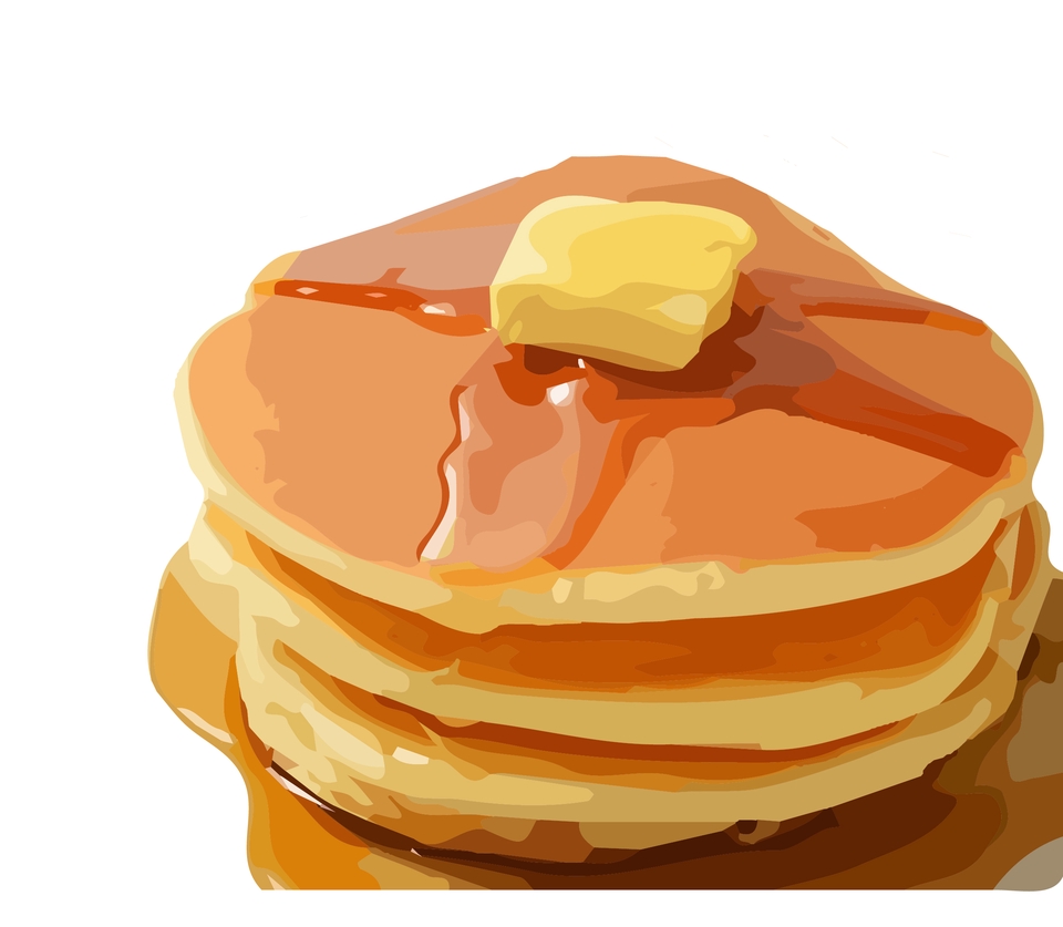 รับวาดรูปภาพประกอบ แพนเค้ก อาหารเช้า วาดรูปดิจิตอล