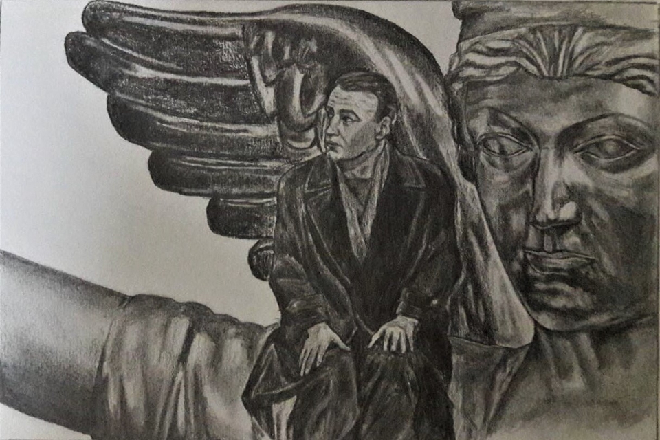 วาดภาพเหมือน Portrait - วาดภาพเหมือนคนขาวดำคลาสสิค - 3