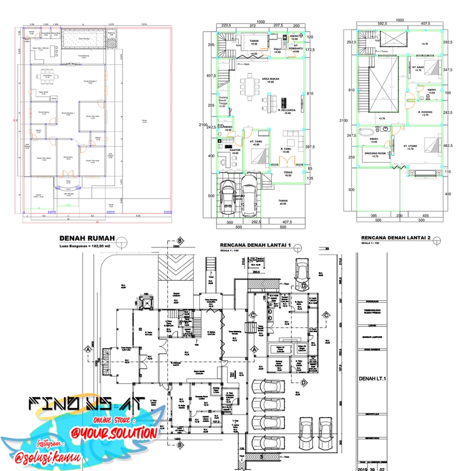 CAD Drawing - Jasa Gambar Desain dan RAB Rumah / Bangunan / Gedung Serta Kursus AutoCAD 2D, SketchUp, dan RAB - 2