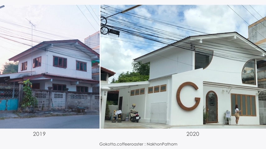 ออกแบบร้านค้า 3d Perspective เปรียบเทียบก่อนหลังรีโนเวทร้าน