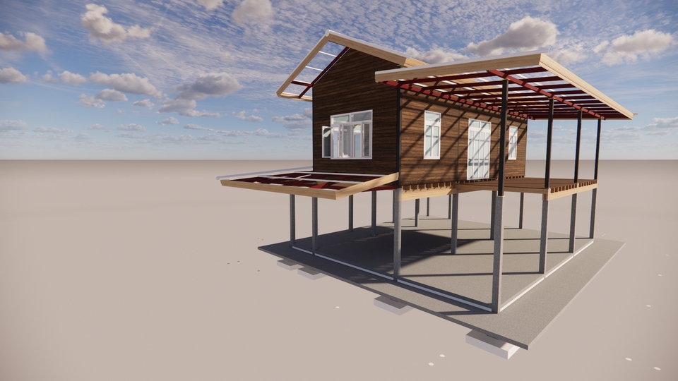 3D Perspective - รับขึ้นโมเดล 3D Perspective ตามแบบ / เขียนแบบยื่นขอนุญาตก่อสร้าง - 4