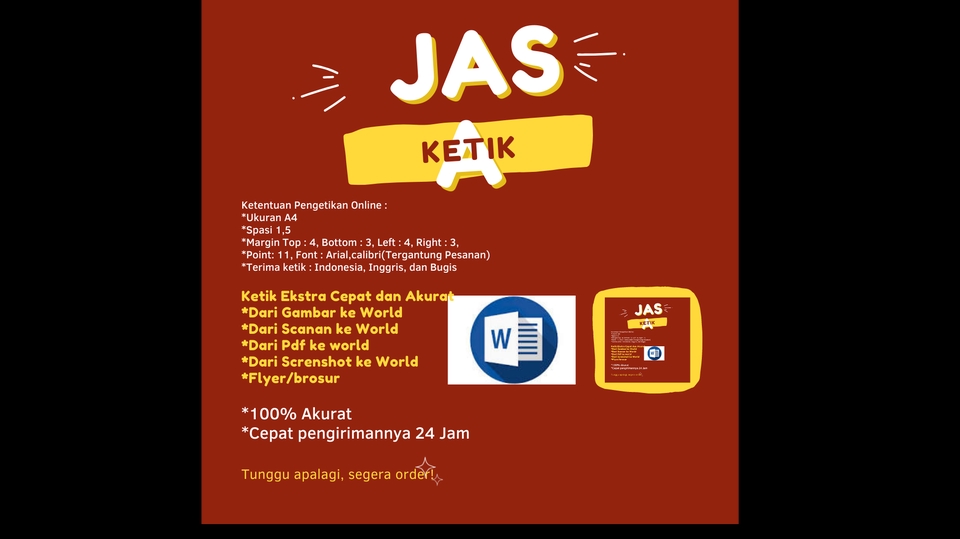 Pengetikan Umum - Jasa Pengetikan dan Jasa Edit Flyer - 1