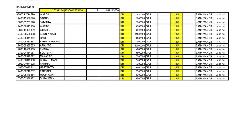 Entri Data - Entri data untuk transaksi keuangan dan gaji, travel management, google drive management - 1
