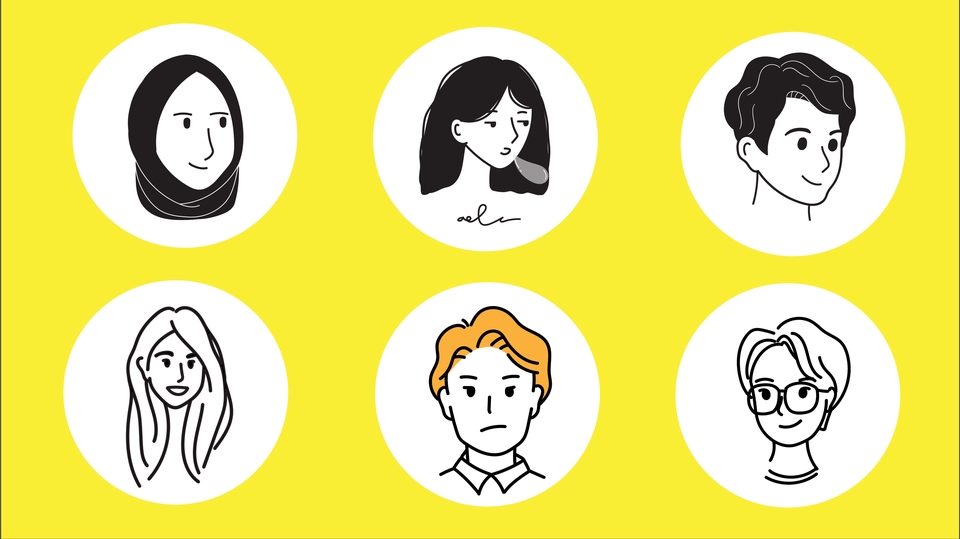 Gambar dan Ilustrasi - Ilustrasi Foto / Foto Profil / Avatar Untuk Media Sosial - 1