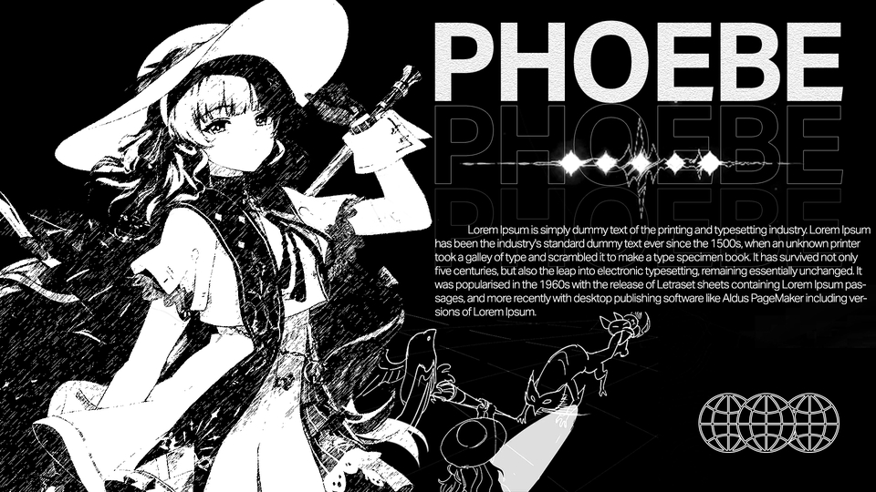 ออกแบบแบนเนอร์เว็บไซต์ สวยๆ สไตล์อนิเมะ  Phoebe
