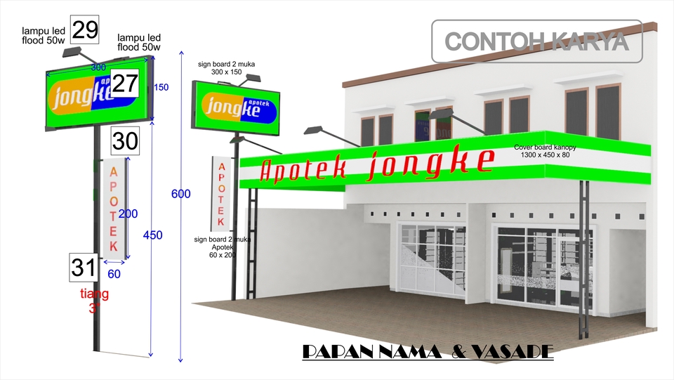 Jasa drafter autocad murah, desain apotek Jongke, gambar autocad toko obat, drafter freelance, pembuatan gambar bangunan.