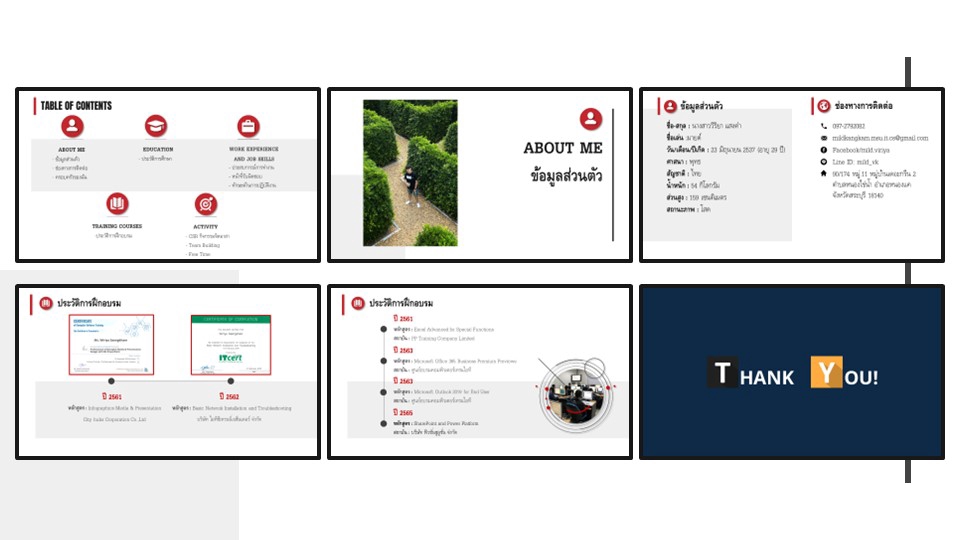 Presentation - รับออกแบบ รับทำ Presentation, Resume / Personal Profile - 6