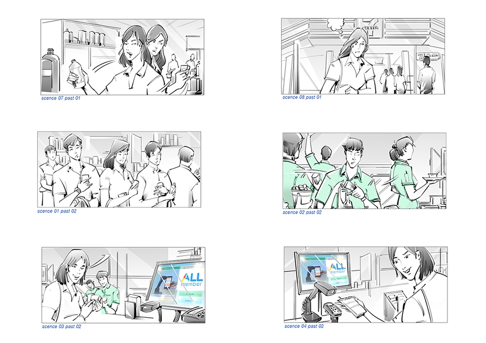 วาด/ออกแบบสตอรี่บอร์ด - Storyboard For Advertising. - 20