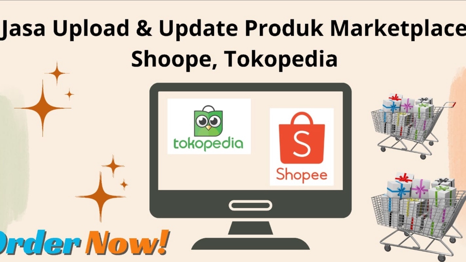 Jasa Upload Produk ke Marketplace atau Toko Online - Jasa Upload & Update Produk Marketplace Shoope , Tokopedia