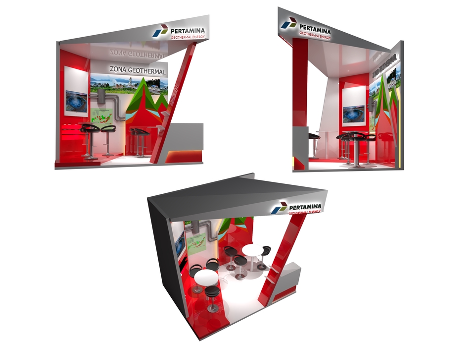 3D & Perspektif - Desain Booth Exhibition Display - 3