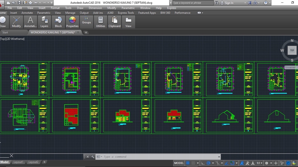 CAD Drawing - GAMBAR KERJA DAN IMB - 1