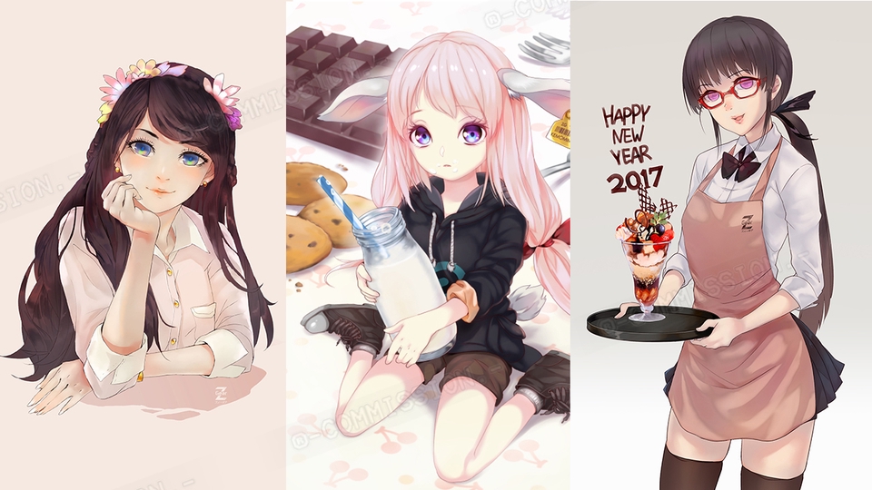 รับวาดรูปภาพประกอบแบบดิจิตอลเพ้นท์ สไตล์การ์ตูน