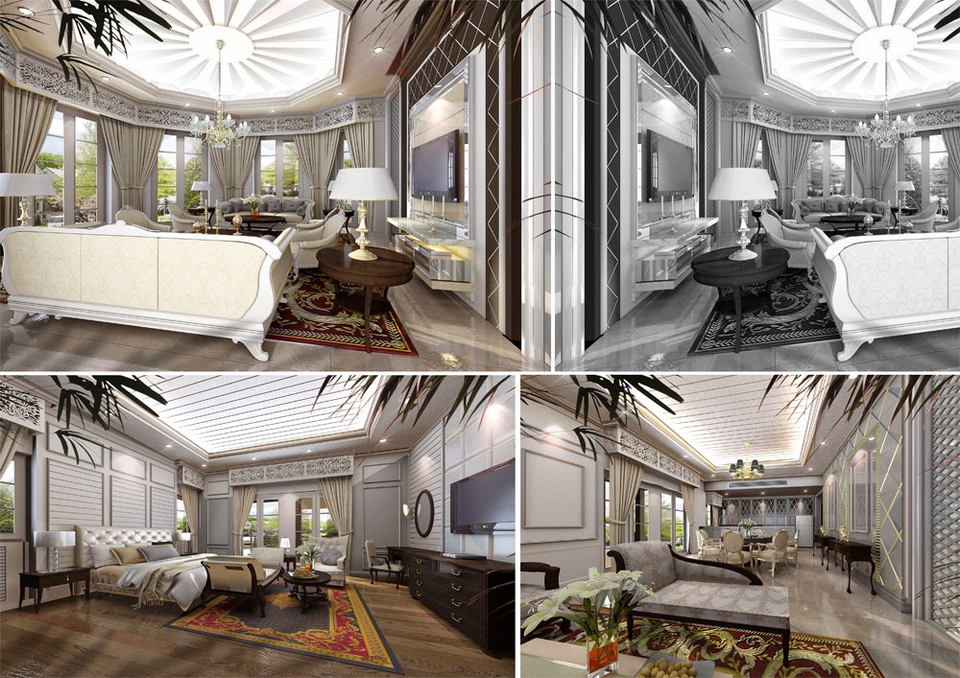 ทำ perspective 3d ภายนอก ภายใน/งานด่วน งานเร็ว