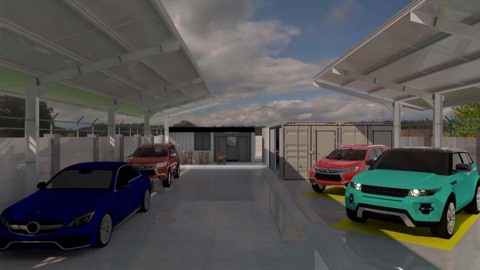 3D & Perspektif - Desain container,booth container,booth franchise, rangka container custom. - 17