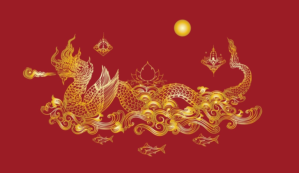 วาดภาพประกอบ - รับออกแบบลาย "พญานาค" ในรูปแบบลายเส้น คงเอกลักษณ์ - 19