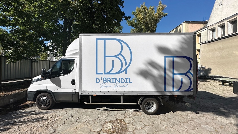 Jasa desain logo perusahaan D'Brindiil dengan desain logo B modern, branding untuk bisnis Anda.