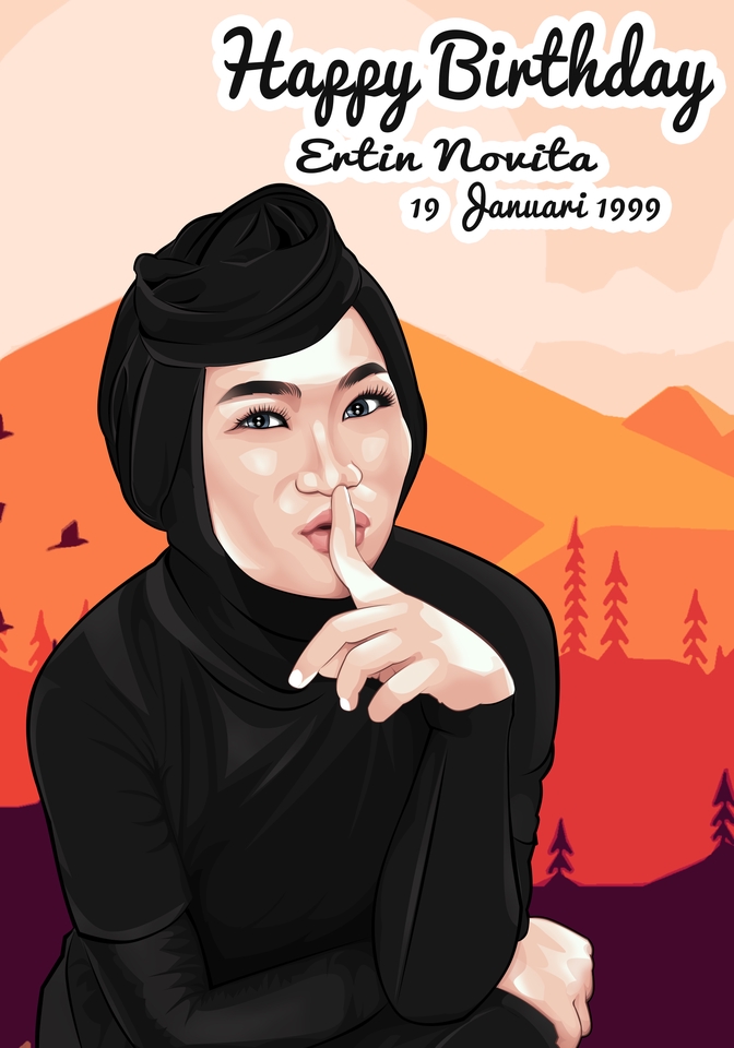 Gambar dan Ilustrasi - DESAIN VEKTOR WAJAH - 3