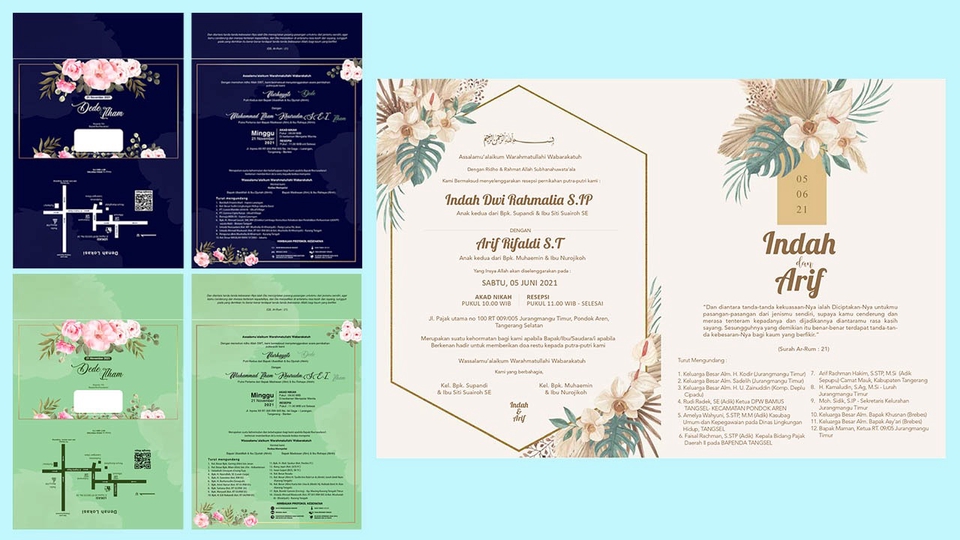 Digital Printing - Desain Undangan Pernikahan (Wedding Invitation) Pre Press (Desain Cetak) - 1