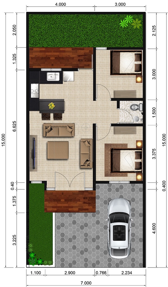 3D & Perspektif - desain 3d modeling bangunan - 3