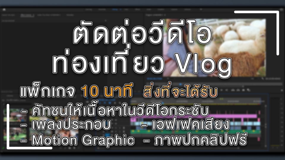 ตัดต่อวีดีโอ vlog รับตัดต่อวิดีโอ ราคาถูก ตัดต่อคลิป tiktok รับทำวีดีโอโปรโมทสินค้า