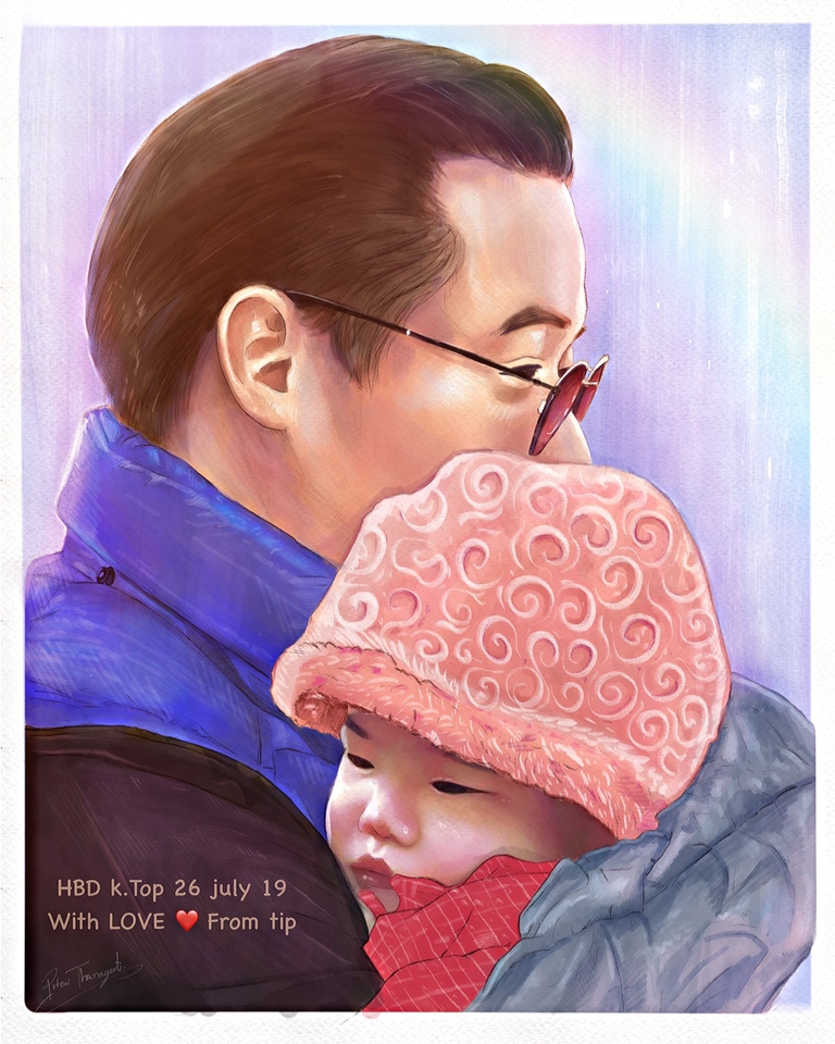 วาดภาพเหมือน Portrait - ภาพวาดคนเหมือน Portrait  แนวหวานละมุน - 30
