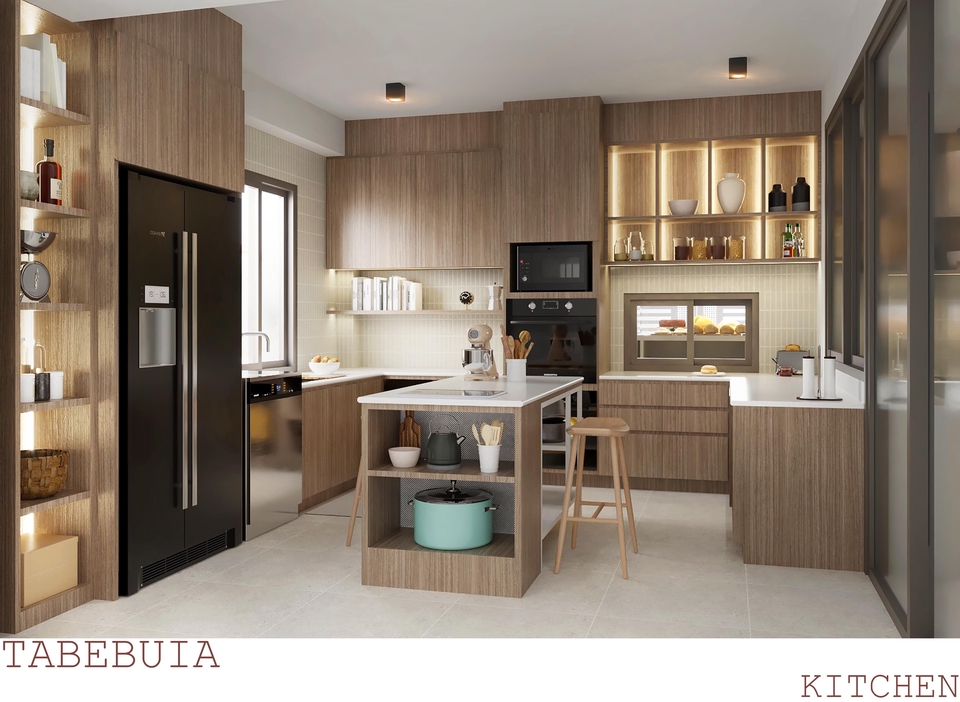 รับออกแบบตกแต่งภายในครัว บ้านโมเดิร์น