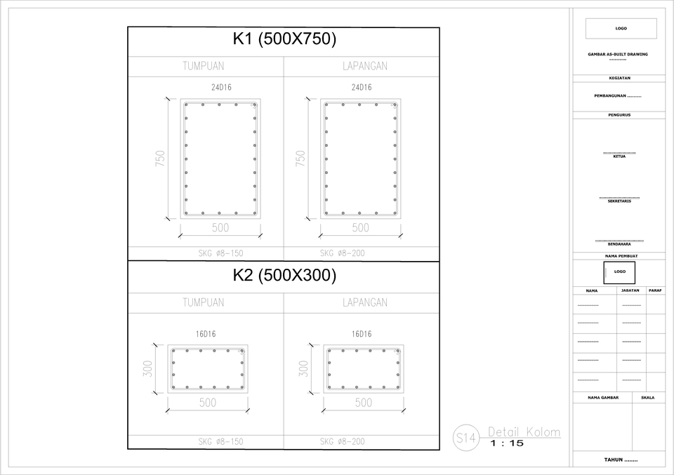 CAD Drawing - AUTOCAD 2D - GAMBAR IMB - GAMBAR KERJA - 5