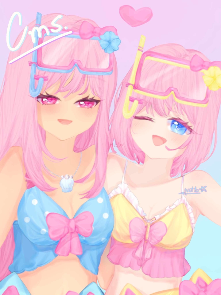 รับวาดรูปภาพประกอบอนิเมะ สไตล์น่ารัก สีพาสเทล วาดภาพประกอบการ์ดวันเกิด