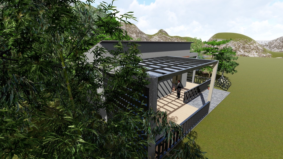 3D Perspective - รับขึ้นแบบบ้าน 3D,อาคารขนาดเล็ก3D Perspective Exterior & interior,  - 8