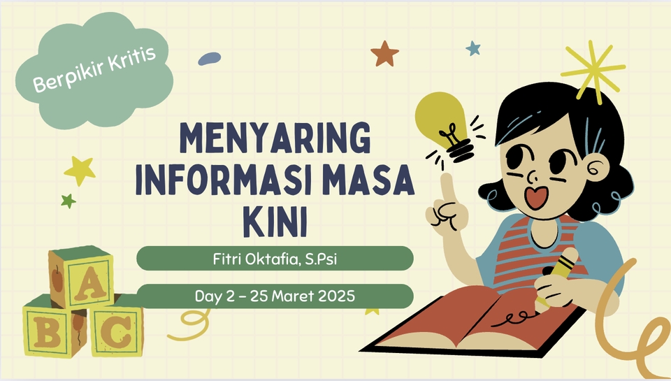 Jasa pengembangan diri: Menyaring Informasi Masa Kini. Konsultasi psikologi online, bimbingan karir, pengembangan diri, 25 Maret 2025.