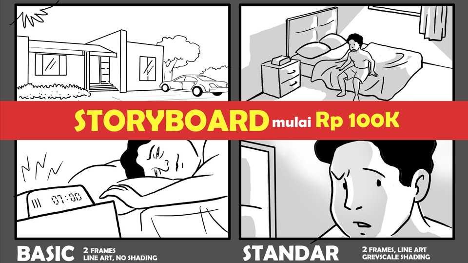 Gambar dan Ilustrasi - Storyboard Untuk Project Film/Animasi/TVC/Iklan Anda - 1