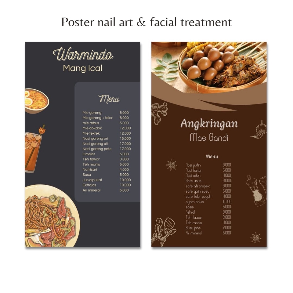 Jasa desain banner instagram makanan untuk promosi online warung makan dan angkringan