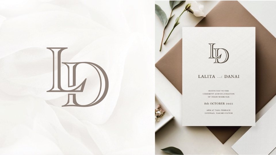 Logo - Wedding Logo | ออกแบบโลโก้และการ์ดงานแต่ง จากชื่อคู่บ่าวสาว - 8