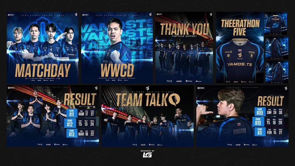 ออกแบบแบนเนอร์โซเชียลมีเดีย esports VAMOS.TS