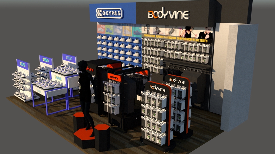 ทำโมเดล 3D - โมเดลชั้นวางสินค้า - 3