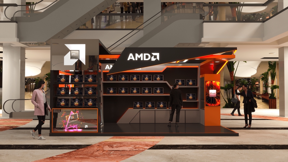 3D & Perspektif - 3D Set Designer. Stage Booth Exterior & Interior - 30