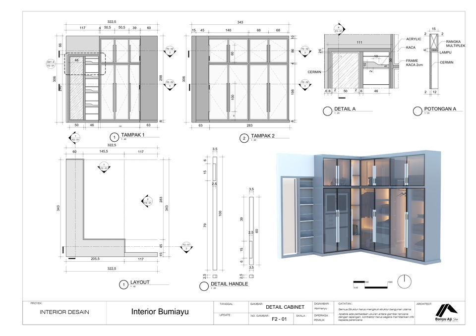 CAD Drawing - Interior dan Furnitur Drafting - 11