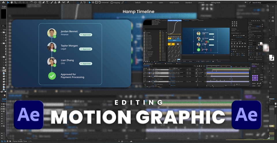 Jasa editing video motion graphic profesional dengan After Effects, harga terjangkau, cepat dan berkualitas.