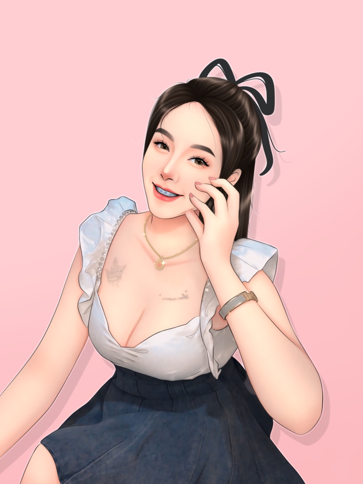 วาดภาพเหมือน Portrait - Portrait Digital สไตล์การ์ตูน - 5