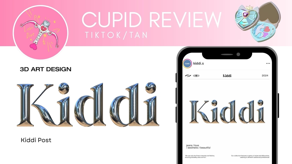 รับปั้นโมเดล3D Kiddi โลโก้สินค้าสวยงาม