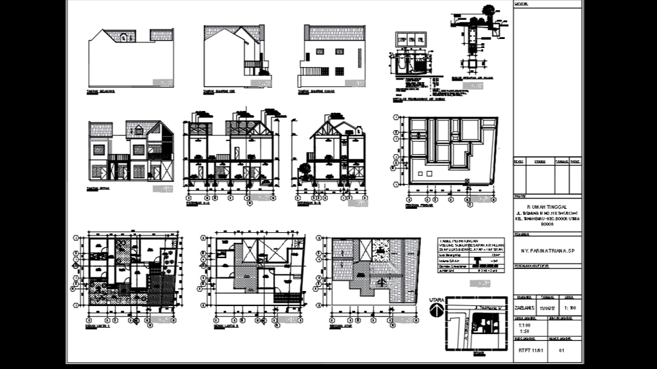 CAD Drawing - Gambar  CAD 2D IMB 1 Hari Jadi ( 6000rb/m2  NEGO ) - 1