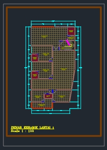 CAD Drawing - Gambar Kerja IMB Rumah Tinggal, Ruko, Kantor, Mess -  5000/m2 - 9