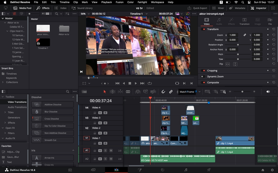 Jasa editing video profesional di DaVinci Resolve untuk mengedit video YouTube, vlog, dan konten lainnya. Harga jasa edit video murah dan berkualitas.