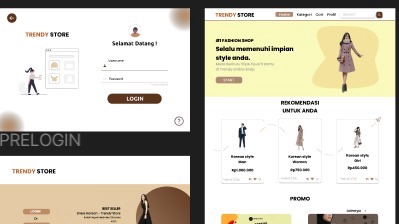 Desain UI UX untuk aplikasi mobile dengan fitur login dan rekomendasi